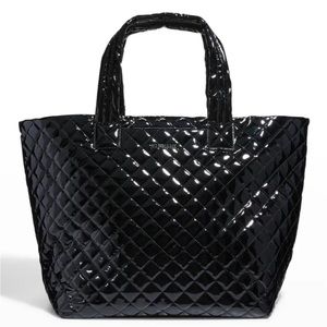 MZ Wallace Large Metro Tote Deluxe - Black Patent Tote Bag